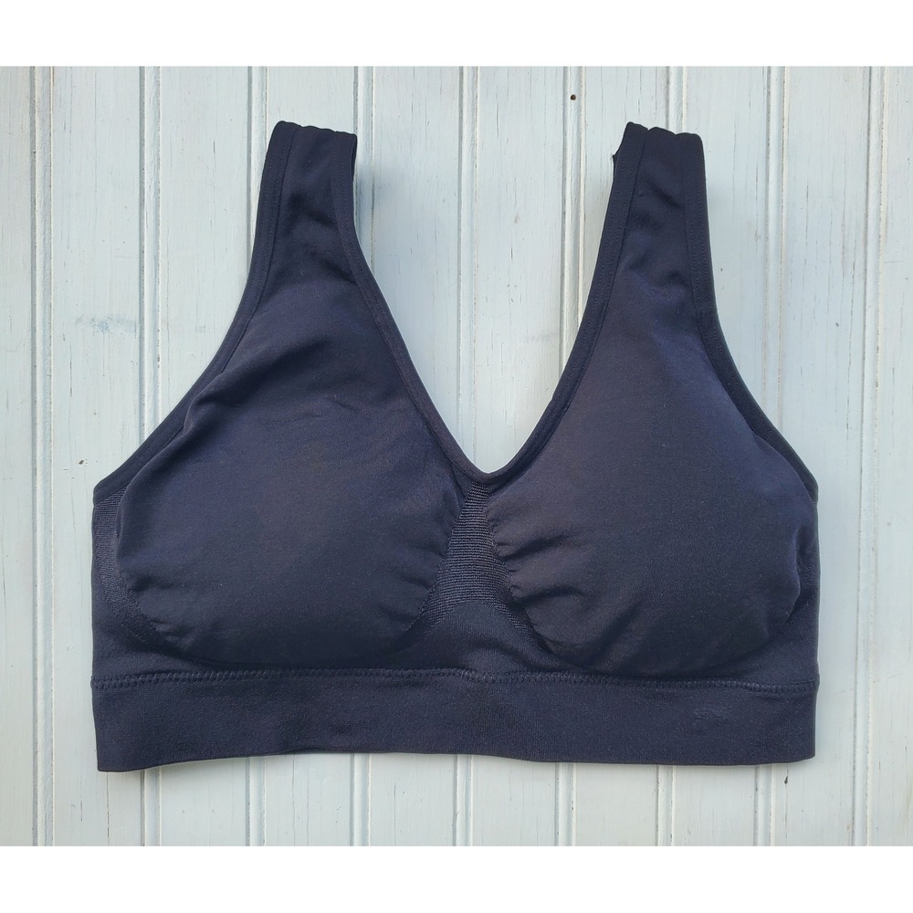 Wacoal B Smooth Bralette Black Seamless Wireless V-Neck Bra Size 36
Stretch